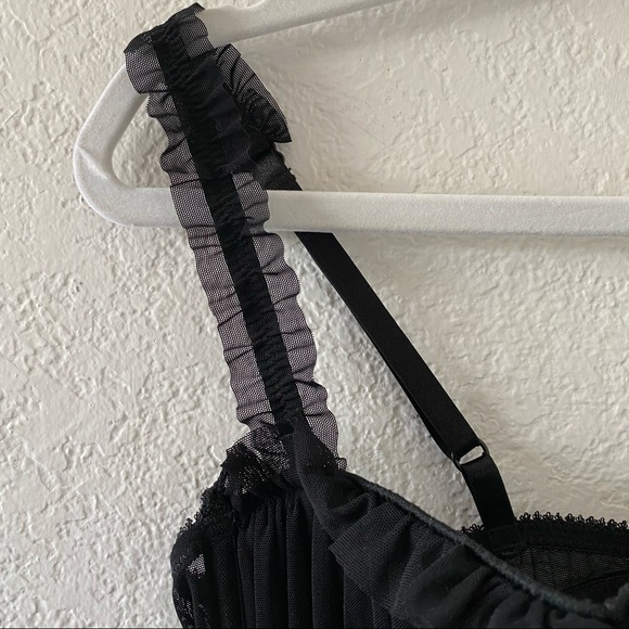 SOLD-Fredrick's of Hollywood Black Babydoll Lingerie Nighty/Lingerie-L - Picture 3 of 8